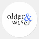 Older and Wiser Round Stickers