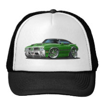 Olds Cutlass 442 Green Car Mesh Hats