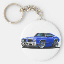 Olds Cutlass Blue Car Keychains