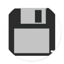 oldschool floppy disc 3.5 sticker