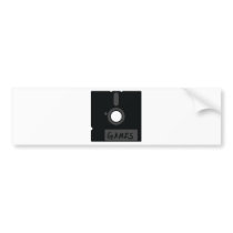oldschool floppy disc 5.5 games bumper stickers