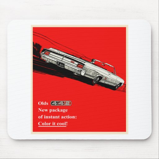 Oldsmobile 442 vintage advertisement mouse pads