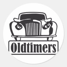 oldtimers autocollant rond