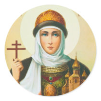 Olga Round Sticker