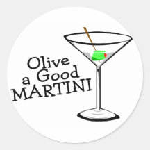 Olive A Good Martini Stickers