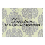 olive and black elegant ornate damask business cards