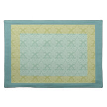 Olive and Teal Brocade Placemat
