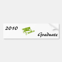 Olive Cap & Diploma Bumper Sticker