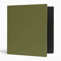 Olive Drab and Black Customizable Avery Binders