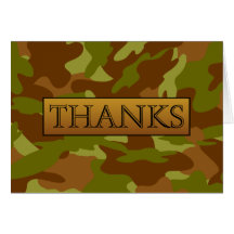 Olive Drab Camo Thanks Card by Heard_