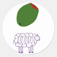 Olive Ewe Stickers