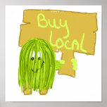 Olive Green Buy Local Posters