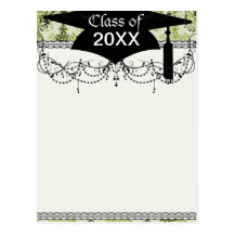 olive green distressed damask postcard