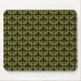Olive Green Fancy Fleur de lis Mousepad