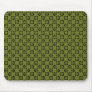 Olive Green Funky Circles Mousepad