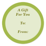 olive green gift tags round stickers