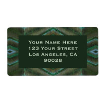 Olive green grey custom shipping label