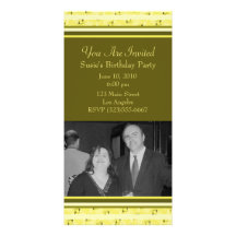 olive green yellow stripes photo card template