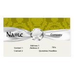 olive greens formal damask pattern business card templates