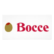 Olive (I Love) Bocce Photo Card