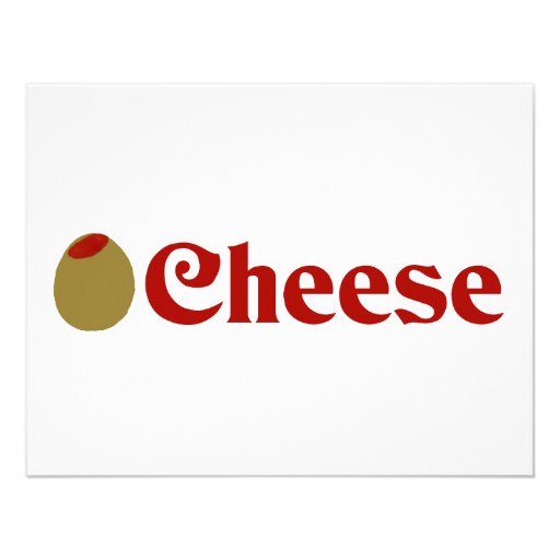 Olive (I Love) Cheese Custom Announcements