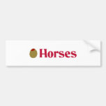 Olive (I Love) Horses Bumper Stickers