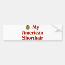 Olive (I Love) My American Shorthair Bumper Stickers