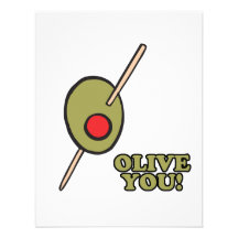 olive i love you personalized invitations
