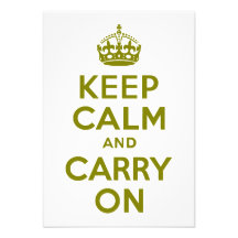 Olive Keep Calm and Carry On Invite