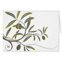 Olive notecard