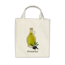 Olive Oil Bottle Canvas Bag
