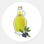 Olive Oil Round Stickers