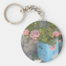 Olive Oil Tin in Bloom Keychains