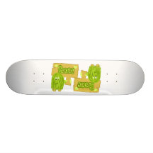 Olive Peace Word Custom Skate Board