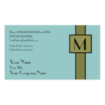 Olive stripe - cream -business card template