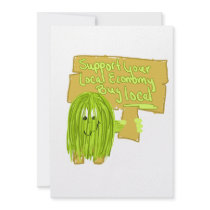 Olive support your local economy custom invitations