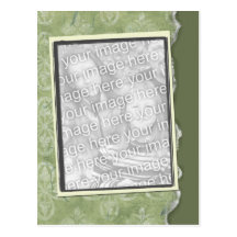 Olive torn edge postcard