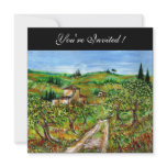 OLIVE TREES IN TUSCANY, green black invitations