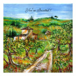 OLIVE TREES IN TUSCANY,yellow green white Custom Announcement