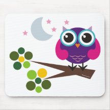 oliver, the owl mouse pads