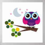 oliver the owl print kids room decor