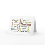 Oliver Twist Characters Card