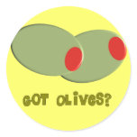 Olives Design Gifts "Got Olives?" Round Stickers