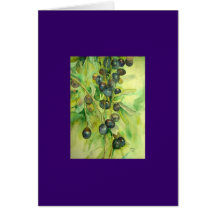 olives, summer, sun, greeting card