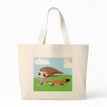 Olivia and Cheddar the Fox Tote Bags