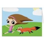 Olivia and Cheddar the Fox Greeting Cards