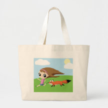 Olivia and Cheddar the Fox Tote Bags