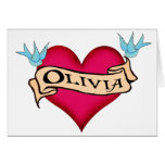 Olivia - Custom Heart Tattoo T-shirts & Gifts