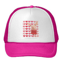Olivia - Heart Background Mesh Hats