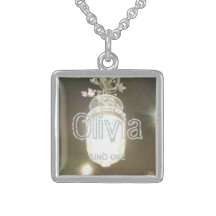 Olivia, the kind one sterling silver necklaces